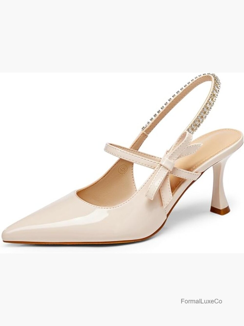 Closed Pointed Toe Kitten Heels Slingback Mary Jane Pumps Wedding Party Shoes